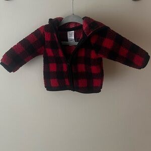 Carter's Red and Black Plaid Jacket